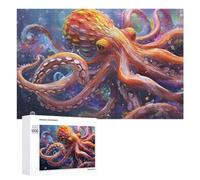Rompecabezas para Adolescentes 1000 PCS Colorful Octopus Artwork Rompecabezas para Adultos Juego De Ingenio Decoración del Hogar Actividades Divertidas En Casa 1000 PCS