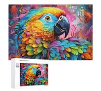 Rompecabezas para Adolescentes 1000 PCS Colorful Parrot in Abstract Art -1 Rompecabezas para Adultos Juego Familiar Regalo De Cumpleaños Interacción Entre Padres E Hijos 1000 PCS