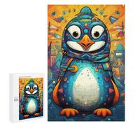 Rompecabezas para Adolescentes 1000 PCS Colorful Penguin Artwork-1 Rompecabezas Juguetes Antiestrés Decoración Diversión En Casa Actividades, 1000 PCS