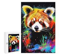 Rompecabezas para Adolescentes 1000 PCS Colorful Red Panda Artwork-1 Rompecabezas para Adultos Juego Familiar Regalo De Cumpleaños Interacción Entre Padres E Hijos 1000 PCS