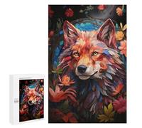 Rompecabezas para Adolescentes 1000 PCS Colorful Wolf Portrait-34 Rompecabezas para Adultos Juego Familiar Regalo De Cumpleaños Interacción Entre Padres E Hijos 1000 PCS