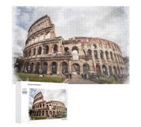 Rompecabezas para Adolescentes 1000 PCS Colosseum Ancient Roman Landmark Rompecabezas para Adultos Juego Práctico Que Mejora La Memoria Actividades Divertidas En Casa 1000 PCS