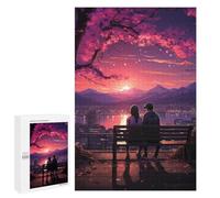 Rompecabezas para Adolescentes 1000 PCS Couple Watching Sunset Rompecabezas Juegos Relajantes Decoración del Hogar Regalos Y Cumpleaños Únicos 1000 PCS