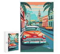 Rompecabezas para Adolescentes 1000 PCS Cuba Cityscape Rompecabezas para Adultos Juguetes Antiestrés Arte De Pared Interacción Entre Padres E Hijos 1000 PCS