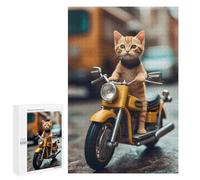 Rompecabezas para Adolescentes 1000 PCS Cute Cat Riding Rompecabezas para Adultos Juegos Divertidos Análisis Y Lógica Interacción Entre Padres E Hijos 1000 PCS