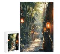 Rompecabezas para Adolescentes 1000 PCS Cute Cat Sitting in Street Rompecabezas para Adultos Juego De Ingenio Decoración del Hogar Regalos para Reducir El Estrés 1000 PCS
