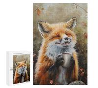 Rompecabezas para Adolescentes 1000 PCS Cute Fox Coffee Tea Drink Rompecabezas De Juguete Decoración De Pared Decoración del Hogar Cumpleaños Y Navidad 1000 PCS