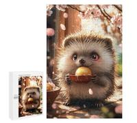 Rompecabezas para Adolescentes 1000 PCS Cute Hedgehog with Golden Treat Rompecabezas para Adultos Juegos Relajantes Decoración Perfecta Regalos De Cumpleaños Y Únicos 1000 PCS