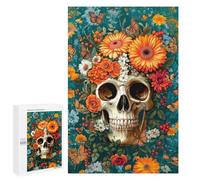 Rompecabezas para Adolescentes 1000 PCS Day of The Dead Skull Art Print Rompecabezas para Adolescentes Análisis Y Lógica Difícil Y Desafiante Gran Regalo para Jugar 1000 PCS