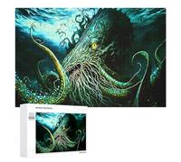 Rompecabezas para Adolescentes 1000 PCS Deep Sea Monster Illustration Rompecabezas para Adultos Juego Familiar Regalo De Cumpleaños Interacción Entre Padres E Hijos 1000 PCS