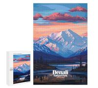 Rompecabezas para Adolescentes 1000 PCS Denali National Park Alaska Landscape Rompecabezas para Adultos Juego Práctico Carrera De Velocidad Manual Desafío Educativo 1000 PCS