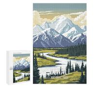 Rompecabezas para Adolescentes 1000 PCS Denali National Park Rompecabezas para Adultos Juguetes Antiestrés Arte De Pared Interacción Entre Padres E Hijos 1000 PCS