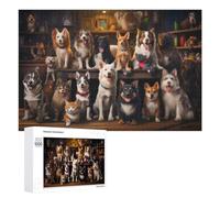 Rompecabezas para Adolescentes 1000 PCS Dog Portrait in Artistic Studio Rompecabezas para Adultos Juegos Relajantes Corte De Precisión Juego Desafiante Regalos 1000 PCS