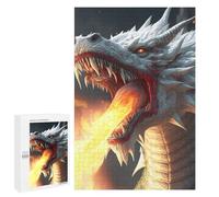 Rompecabezas para Adolescentes 1000 PCS Dragon Breath Fire Artwork Rompecabezas para Adultos Juguetes Antiestrés para La Diversión Familiar Interacción Entre Padres E Hijos 1000 PCS