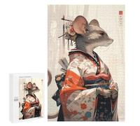 Rompecabezas para Adolescentes 1000 PCS Edo Geisha Mouse Rompecabezas para Adultos Juego De Ingenio Decoración del Hogar Regalos para Reducir El Estrés 1000 PCS