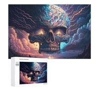 Rompecabezas para Adolescentes 1000 PCS Electric Skull Mystic Energy -3 Rompecabezas para Adultos Juegos Relajantes Desafío Difícil Actividades Divertidas En Casa 1000 PCS