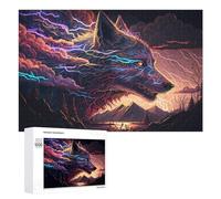 Rompecabezas para Adolescentes 1000 PCS Electric Wolf Fantasy Art -2 Rompecabezas para Adultos Juguetes DIY Arte De Pared Oferta como Regalos para Toda La Familia 1000 PCS