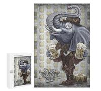 Rompecabezas para Adolescentes 1000 PCS Elephant Enjoy Craft Beer Rompecabezas para Adultos Juegos Relajantes Decoración Perfecta Regalos De Cumpleaños Y Únicos 1000 PCS