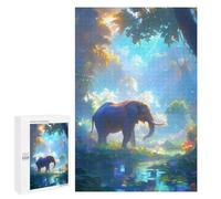 Rompecabezas para Adolescentes 1000 PCS Elephant in Lush Jungle Rompecabezas para Adultos Juegos Relajantes Desafío Difícil Desafío Educativo 1000 PCS