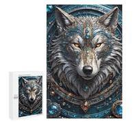 Rompecabezas para Adolescentes 1000 PCS Emerald King Wolf Rompecabezas para Adultos Juego De Ingenio Decoración del Hogar Regalos para Reducir El Estrés 1000 PCS