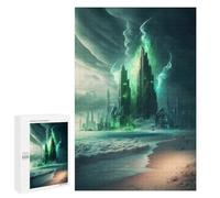 Rompecabezas para Adolescentes 1000 PCS Enchanted Coastal Metropolis -1 Rompecabezas para Adultos Juegos Relajantes Desafío Difícil Desafío Educativo 1000 PCS