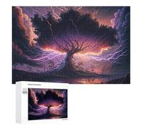 Rompecabezas para Adolescentes 1000 PCS Enchanted Tree of Lightning -1 Rompecabezas para Adultos Juegos De Relajación Ensamblaje De Patrones Interacción Entre Padres E Hijos 1000 PCS