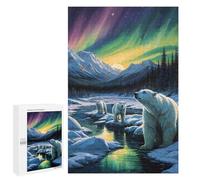 Rompecabezas para Adolescentes 1000 PCS Enchanting Arctic Aurora Rompecabezas para Adultos Juegos Relajantes Decoración Actividades Divertidas En Casa 1000 PCS