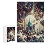 Rompecabezas para Adolescentes 1000 PCS Fantasy Crystal Palace Rompecabezas Juguetes Antiestrés Decoración Diversión En Casa Actividades, 1000 PCS