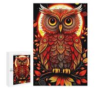 Rompecabezas para Adolescentes 1000 PCS Fire Owl Artwork Rompecabezas para Adultos Juegos Familiares Análisis Y Lógica Actividades Divertidas En Casa 1000 PCS