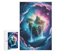 Rompecabezas para Adolescentes 1000 PCS Floating Island In Space Rompecabezas para Adultos Juguetes Antiestrés para La Diversión Familiar Interacción Entre Padres E Hijos 1000 PCS