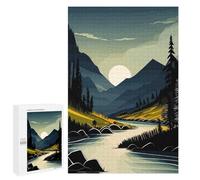 Rompecabezas para Adolescentes 1000 PCS Forest Vector Rompecabezas para Adultos Juego De Ingenio Decoración del Hogar Regalos para Reducir El Estrés 1000 PCS