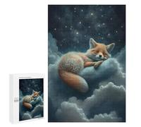 Rompecabezas para Adolescentes 1000 PCS Fox Dreams in Clouds Rompecabezas para Adultos Juego Familiar Decoración Desafiante De Completar 1000 PCS