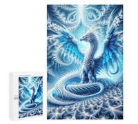 Rompecabezas para Adolescentes 1000 PCS Fractal Frost Dragon Rompecabezas para Adultos Juegos Relajantes Desafío Difícil Desafío Educativo 1000 PCS