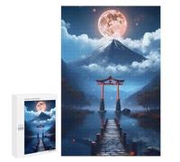Rompecabezas para Adolescentes 1000 PCS Full Moon Over Fuji Rompecabezas para Adolescentes Juguetes Antiestrés Mejora La Memoria 1000 PCS