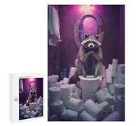 Rompecabezas para Adolescentes 1000 PCS Funny Raccoon Toilet Rolls Rompecabezas para Adolescentes Juguetes Antiestrés Mejora La Memoria 1000 PCS