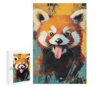 Rompecabezas para Adolescentes 1000 PCS Funny Red Panda Smiling Rompecabezas para Adultos Juegos Relajantes Decoración Perfecta Regalos De Cumpleaños Y Únicos 1000 PCS