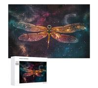 Rompecabezas para Adolescentes 1000 PCS Galactic Dragonfly Cosmic Wonder Rompecabezas para Adultos Juego Práctico Que Mejora La Memoria Actividades Divertidas En Casa 1000 PCS