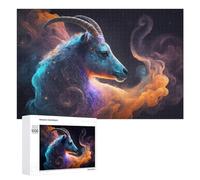 Rompecabezas para Adolescentes 1000 PCS Galactic Goat Cosmic Artwork -1 Rompecabezas Juguetes Antiestrés Decoración Diversión En Casa Actividades, 1000 PCS