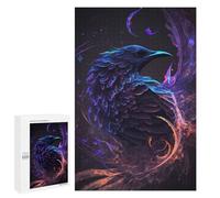 Rompecabezas para Adolescentes 1000 PCS Galaxy Raven Crow Bird Rompecabezas Juguetes Antiestrés Corte De Precisión Interacción Entre Padres E Hijos 1000 PCS