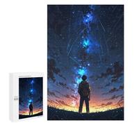 Rompecabezas para Adolescentes 1000 PCS Gazing at The Cosmos Rompecabezas para Adultos Juguetes Antiestrés para La Diversión Familiar Interacción Entre Padres E Hijos 1000 PCS
