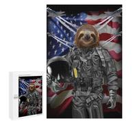 Rompecabezas para Adolescentes 1000 PCS Giant Sloth in Air Force Rompecabezas para Adolescentes Juguetes Antiestrés Mejora La Memoria 1000 PCS
