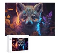 Rompecabezas para Adolescentes 1000 PCS Glowing Forest Fox Rompecabezas para Adultos Juegos Familiares Análisis Y Lógica Actividades Divertidas En Casa 1000 PCS