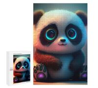 Rompecabezas para Adolescentes 1000 PCS Glowing Panda Cub Rompecabezas para Adolescentes Juguetes Antiestrés Mejora La Memoria 1000 PCS