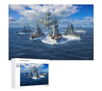 Rompecabezas para Adolescentes 1000 PCS Grand Naval Fleet Marches Rompecabezas para Adultos Juegos Familiares Análisis Y Lógica Actividades Divertidas En Casa 1000 PCS