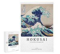 Rompecabezas para Adolescentes 1000 PCS Hokusais Great Wave Rompecabezas para Adultos Juego Práctico Carrera De Velocidad Manual Desafío Educativo 1000 PCS