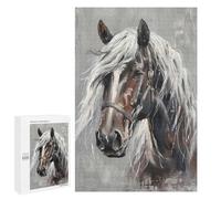 Rompecabezas para Adolescentes 1000 PCS Horse Sad Painting Rompecabezas para Adultos Juego Práctico Decoración De Pared Cumpleaños Y Navidad 1000 PCS
