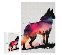 Rompecabezas para Adolescentes 1000 PCS Husky Silhouette Rompecabezas para Adultos Juegos Divertidos Decoración Perfecta como Regalos para Toda La Familia 1000 PCS