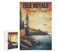 Rompecabezas para Adolescentes 1000 PCS Isle Royale National Park Rompecabezas Juguetes Antiestrés Corte De Precisión Interacción Entre Padres E Hijos 1000 PCS