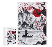 Rompecabezas para Adolescentes 1000 PCS Japanese Bay Ink Wash Rompecabezas para Adultos Juego Familiar Decoración Desafiante De Completar 1000 PCS