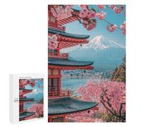 Rompecabezas para Adolescentes 1000 PCS Japanese Sakura Temple Rompecabezas para Adultos Juegos Relajantes Desafío Difícil Desafío Educativo 1000 PCS